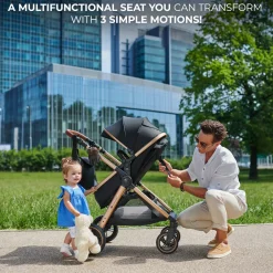 Kinderkraft ESME 2-in-1 Duovogn, Moonlight Grey