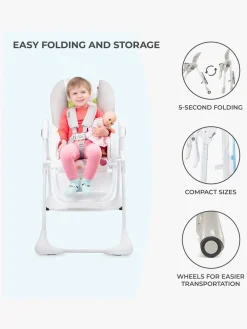 Kinderkraft Højstol Yummy, Grey