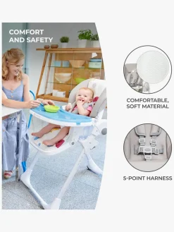 Kinderkraft Højstol Yummy, Grey