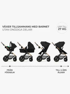 Kinderkraft MOOV 2 Air 3-in-1 Kombivogn, Pure Black