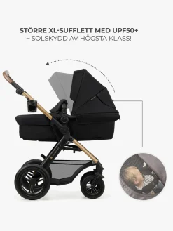 Kinderkraft MOOV 2 Air 3-in-1 Kombivogn, Pure Black