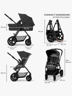 Kinderkraft MOOV CT 3-in-1 Mink Pro Kombivogn, Black