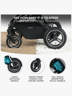 Kinderkraft Multifunctional 3-in-1 B-Tour Mink Pro Kombivogn, Dark Grey