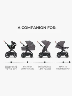 Kinderkraft Multifunctional 3-in-1 B-Tour Mink Pro Kombivogn, Dark Grey