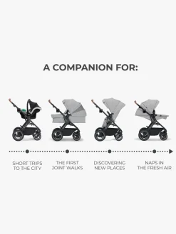 Kinderkraft Multifunctional 3-in-1 B-Tour Mink Pro Kombivogn, Light Grey