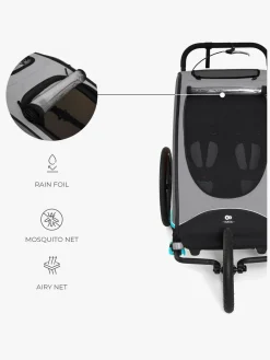 Kinderkraft Nava Cykelanhænger, Hawaiian Blue