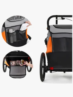 Kinderkraft Nava Cykelanhænger, Sunny Orange