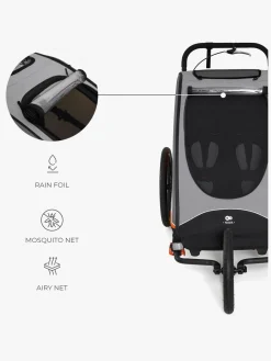 Kinderkraft Nava Cykelanhænger, Sunny Orange