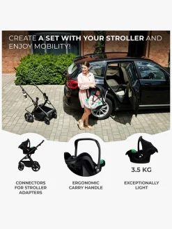 Kinderkraft NEWLY Mink Pro Kombivogn 4-i-1, Classic Black