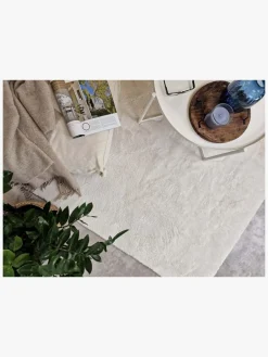 KM Carpets Cozy Gulvtæppe 133x190, White