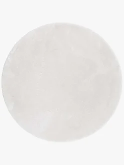 KM Carpets Cozy Rundt Gulvtæppe 160, White