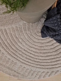 KMCarpets Doria Zen  Rundt Gulvtæppe 120, Linned