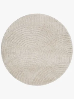 KMCarpets Doria Zen  Rundt Gulvtæppe 160, Hvid