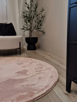 KMCarpets Dream Rund Gulvtæppe 80, Pink