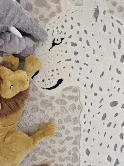 KMCarpets Gulvtæppe Leopard 80x150, Creme