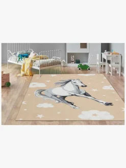 KMCarpets Gulvtæppe Play Hest Hørren 120x160