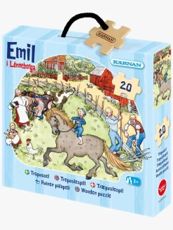 Kärnan Emil fra Lønneberg Puslespil I Træ 20 Brikker