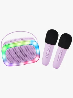 Lalarma Karaokesæt med LED-lys & 2 Mikrofoner, Lilla