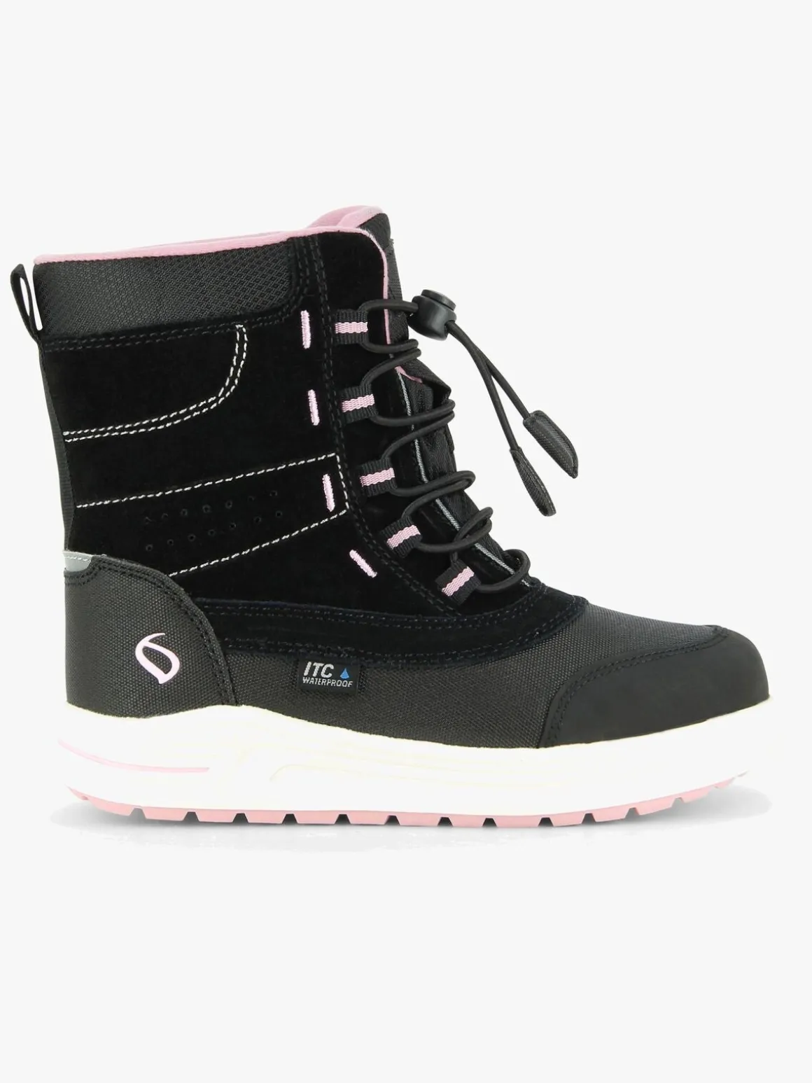 Leaf Jaren Vinterstøvler, Sort/Lyserød