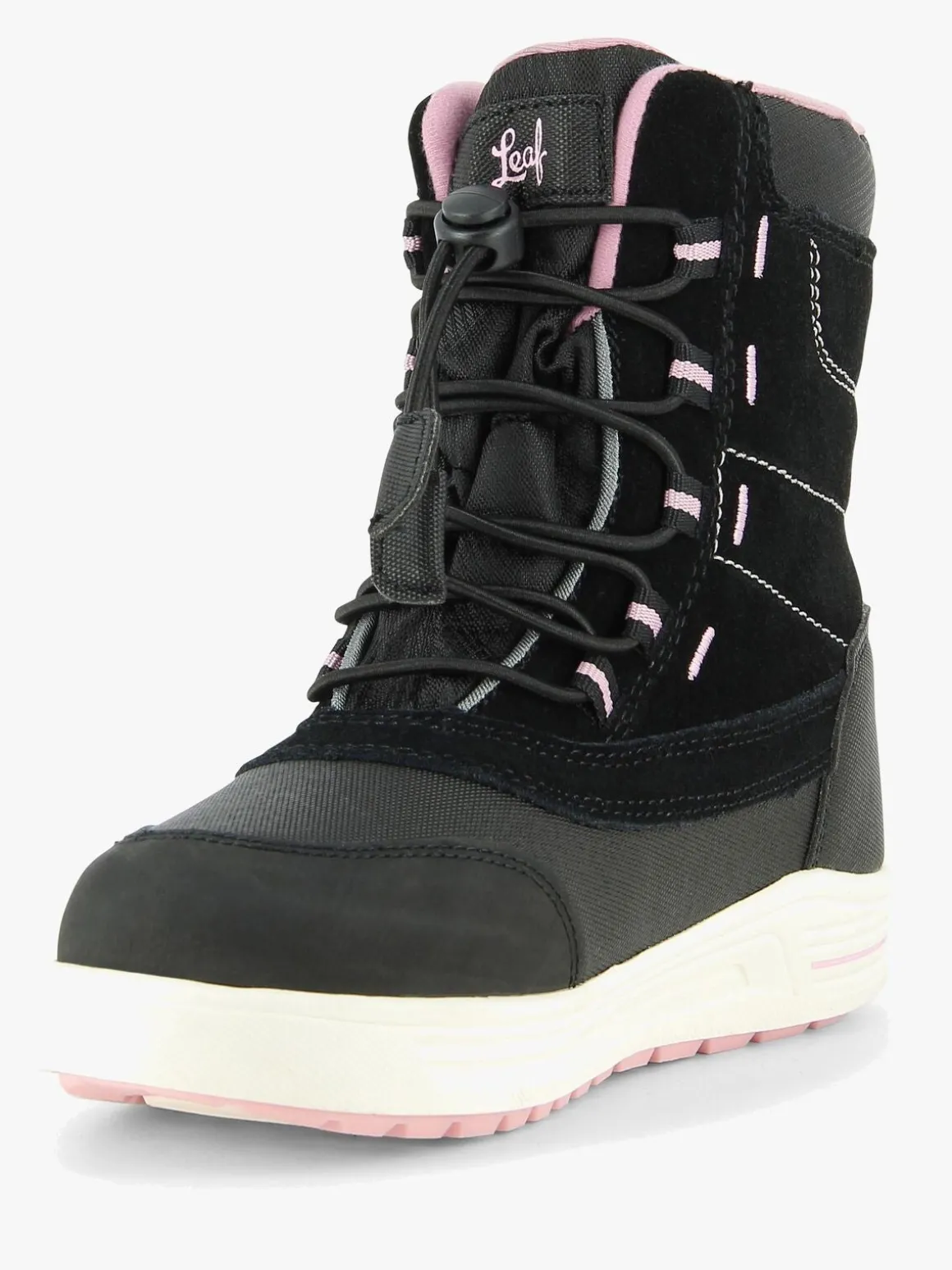 Leaf Jaren Vinterstøvler, Sort/Lyserød