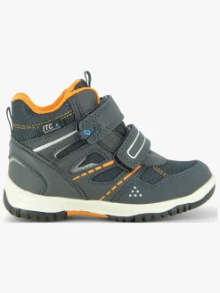 Leaf Kasuri WP Mid Sneakers, Navy/Orange