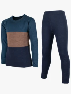 Lindberg Bamboo Merino Skiundertøj, Blue/Navy