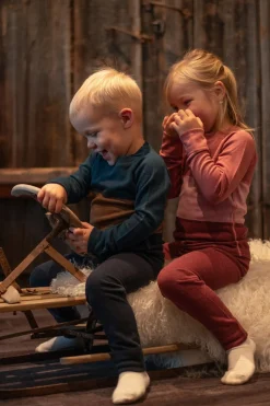 Lindberg Bamboo Merino Skiundertøj, Blue/Navy