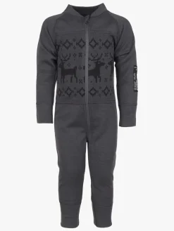 Lindberg Kåbdalis Merino Termoundertøjs-heldragt Merinomix, Anthracite