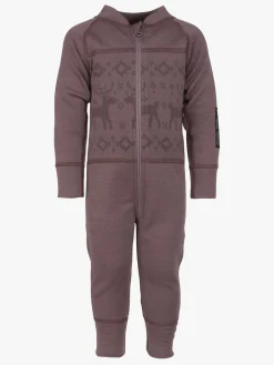 Lindberg Kåbdalis Merino Termoundertøjs-heldragt Merinomix, Dusty Mauve