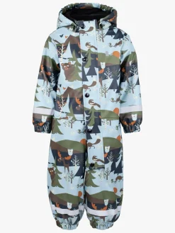 Lindberg Lekhyttan Foret Regndragt, Light Blue/Brown