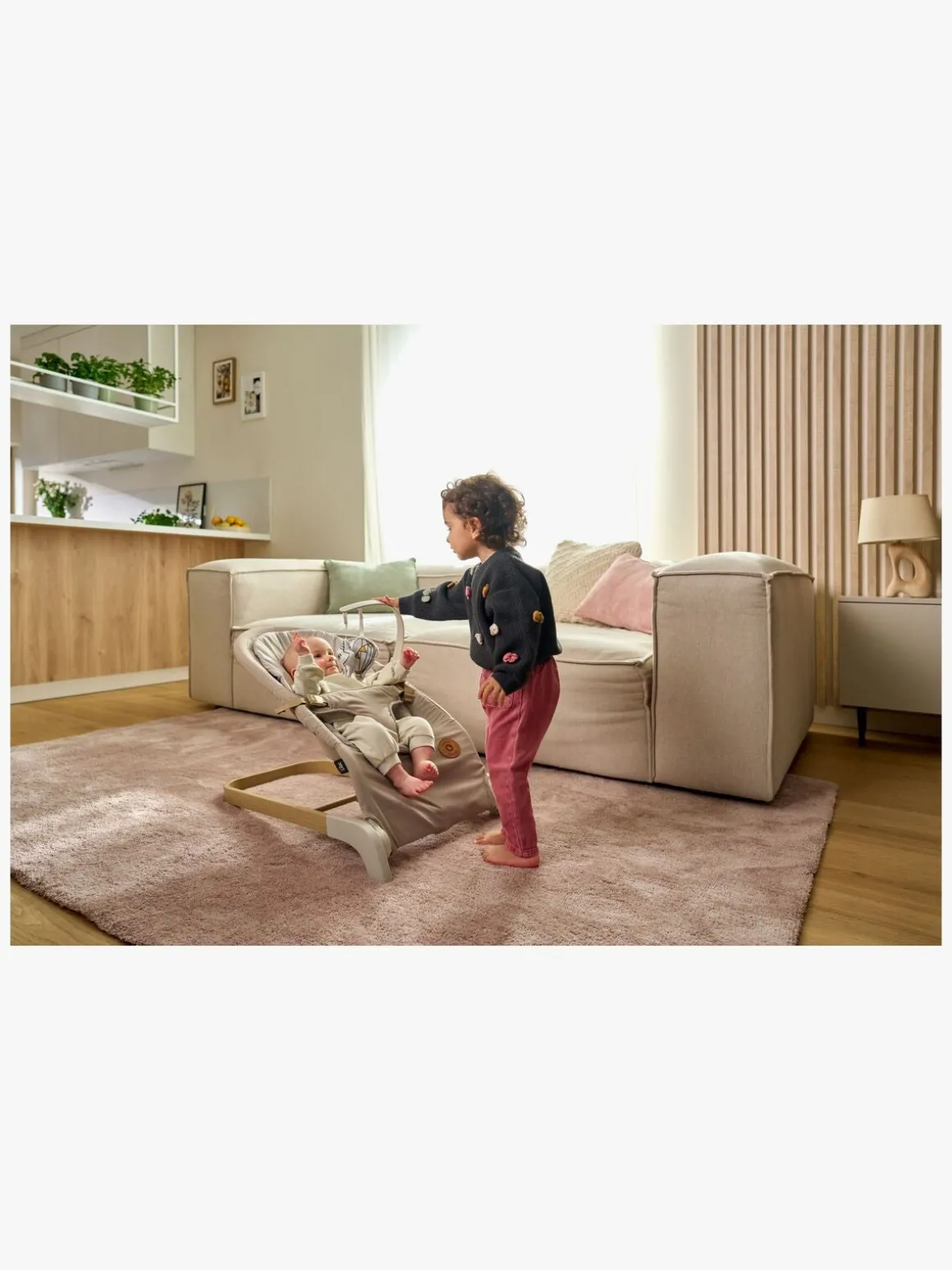 Lionelo Skråstol LILAC, Beige Sand