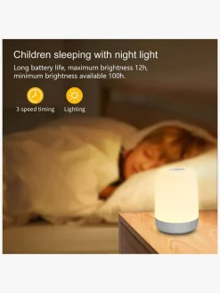 Lippa Colorful Touch Natlampe Timer, Hvid