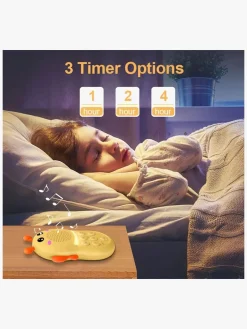 Lippa Humlebi Hvid Støj Natlampe, Gul