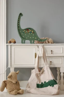 Little Lights Lampe Dinosaur, Konfetti/Grøn