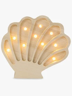 Little Lights Lampe Muslingeskal, Coastal Wood