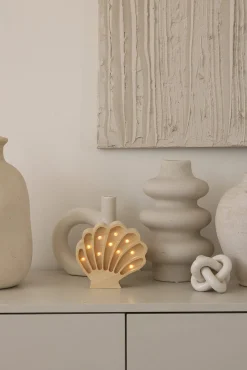 Little Lights Lampe Muslingeskal, Coastal Wood