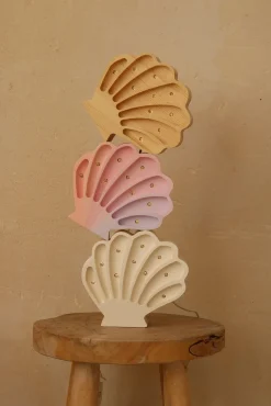 Little Lights Lampe Muslingeskal, Coastal Wood