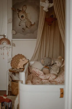 Little Lights Lampe Pindsvin, Træ/Cappucino