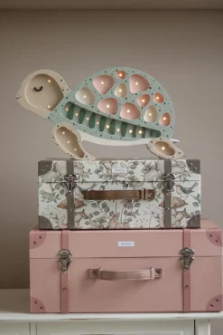 Little Lights Lampe Skildpadde, Seafoam Pink