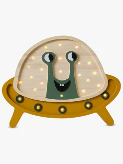 Little Lights Lampe UFO, Sennepsgul/Træ