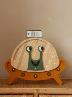 Little Lights Lampe UFO, Sennepsgul/Træ