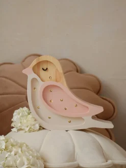 Little Lights Mini Lampe Fugl, Strawberry Cream