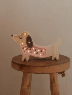 Little Lights Mini Lampe Hundehvalp, Pink