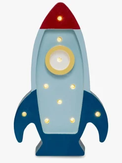 Little Lights Mini Lampe Rumraket, Blå