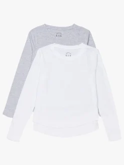 Luca & Lola Alfonsia Top 2-pak, Grey Melange/White