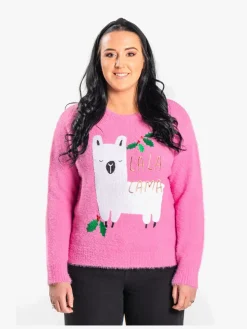 Luca & Lola Dame Trøje Lalalama Gift, Pink