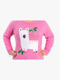 Luca & Lola Dame Trøje Lalalama Gift, Pink