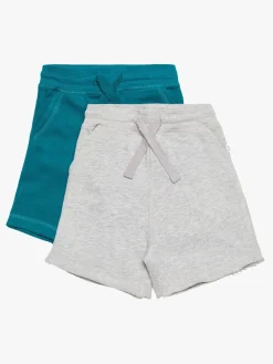 Luca & Lola Fabriano Shorts 2-pak, Grey Melange/Deep Lake