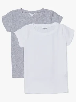 Luca & Lola Fanny Top 2-pak, Grey Melange/White