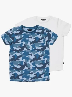 Luca & Lola San Marino T-Shirt 2-pak, Blue Camouflage/White